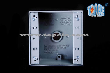 External Aluminum Weatherproof Junction Boxes , Two Gang Electrical Switch Box
