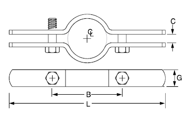 Bride de canalisation verticale galvanisée par acier avec le boulon, norme d'UL de support de tuyau